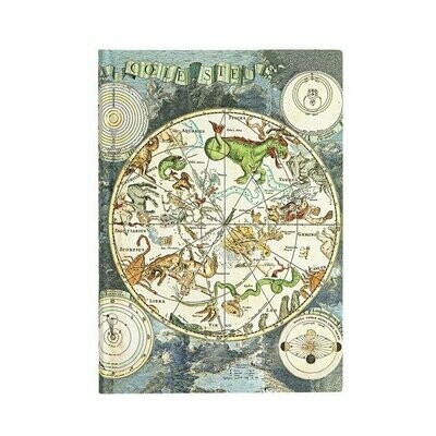 Paperblanks | Taccuino Midi -  Planisfero Celeste - 13 X 18 X 1.3 cm