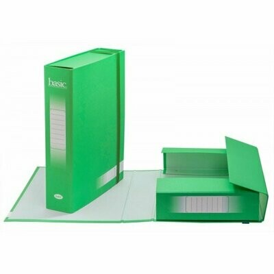Scatola progetti con elastico Basic - Dorso 7 cm - 34x24 cm - verde Scatola progetti con elastico Basic - Dorso 7 cm - 34x24 cm - verde