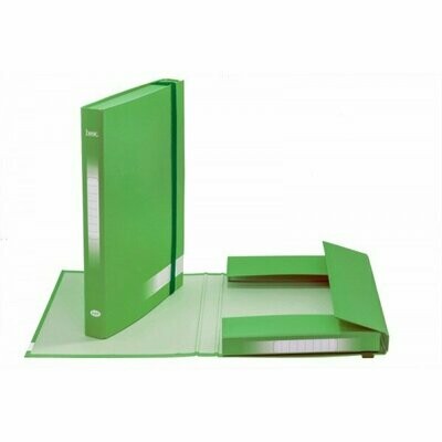 Scatola progetti con elastico Basic - Dorso 3 cm - 34x24 cm - verde Scatola progetti con elastico Basic - Dorso 3 cm - 34x24 cm - verde