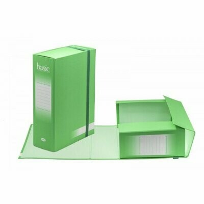 Scatola progetti con elastico Basic - Dorso 10 cm - 34x24 cm - verde Scatola progetti con elastico Basic - Dorso 10 cm - 34x24 cm - verde