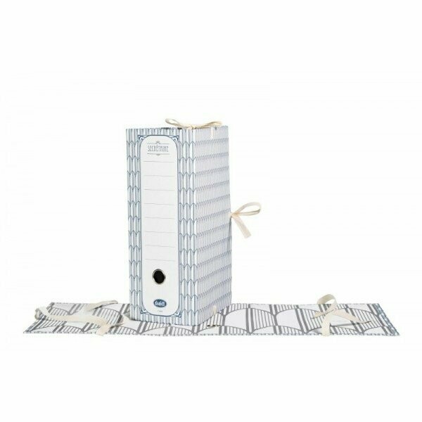 Faldone con lacci Secretaire - Dorso 15 cm - 34,5x25 cm - blu Faldone con lacci Secretaire - Dorso 15 cm - 34,5x25 cm - blu