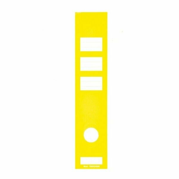 Etichette adesive universali raccoglitori - Dorso 8 cm - giallo - 10 pz.