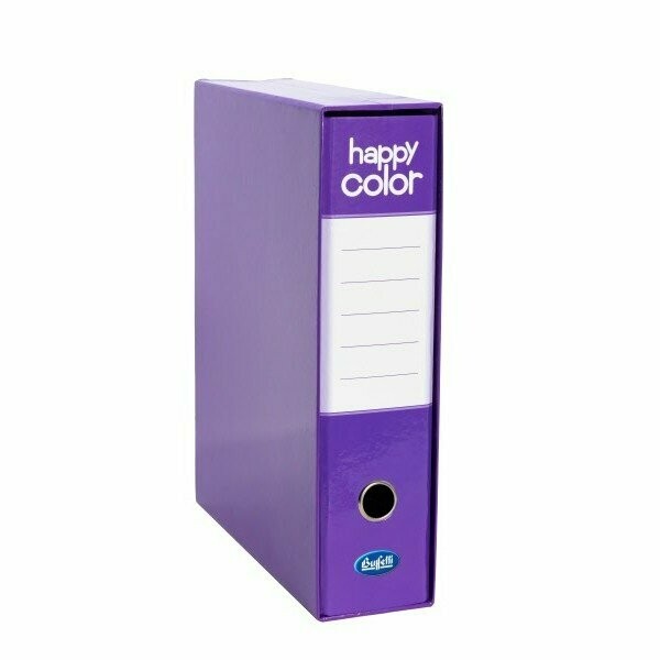 Raccoglitore Happy Color - Formato Protocollo - Dorso 8 cm - viola