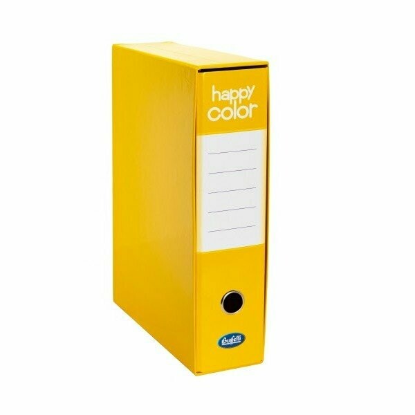 Raccoglitore Happy Color - Formato Protocollo - Dorso 8 cm - giallo