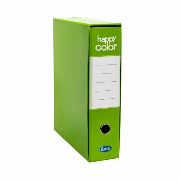 Raccoglitore Happy Color - Formato Protocollo - Dorso 8 cm - verde