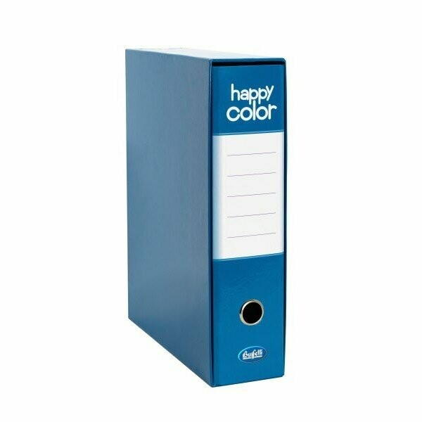 Raccoglitore Happy Color - Formato Protocollo - Dorso 8 cm - blu