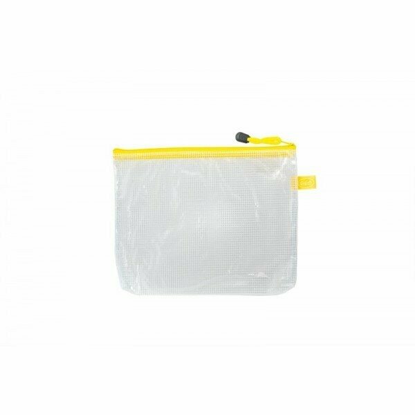 Busta con zip - PVC -19x24 cm - giallo