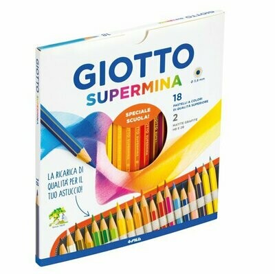 Giotto Supermina Conf. 18 Matite + 2 Matite Temagraph