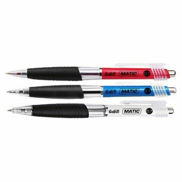 Penna a sfera a scatto Matic - punta fine - colore blu