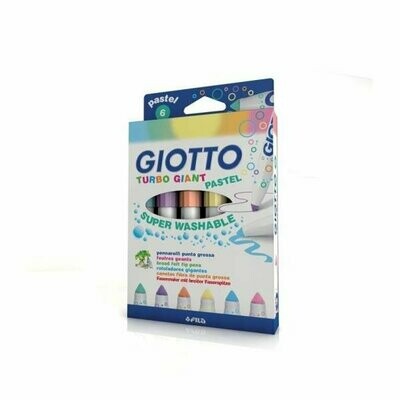 Giotto Giant Pastel - Confeziona 6 Pennarelli