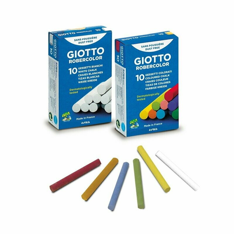 Giotto Robercolor- Confezione 10 Gessi bianchi