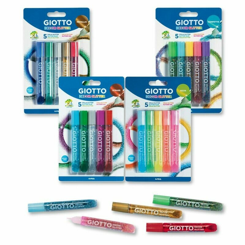 Giotto Colla Glitter 10,5 Ml - Colori Assortiti