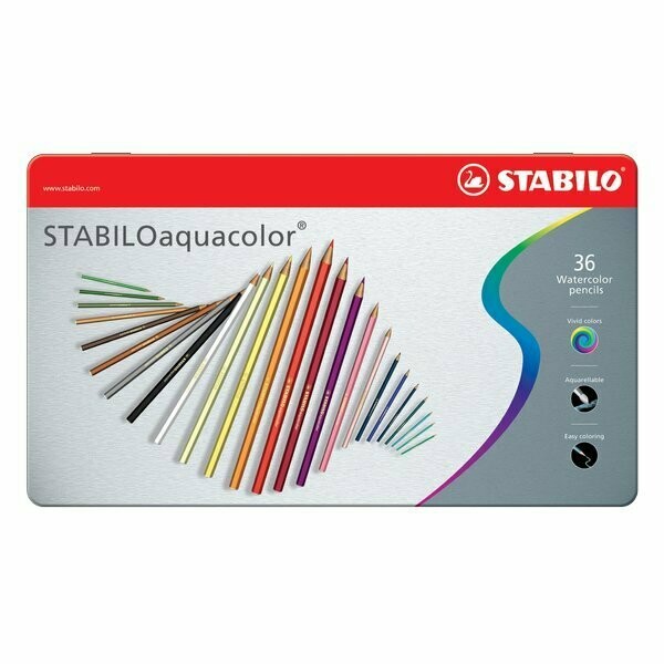 Stabilo Acquacolor - Confezione in Metallo 36 Pastelli Acquerellabili