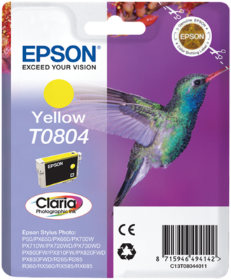 Epson| Cartuccia a getto d'inchiostro N.T0804 - Colibrì - Giallo