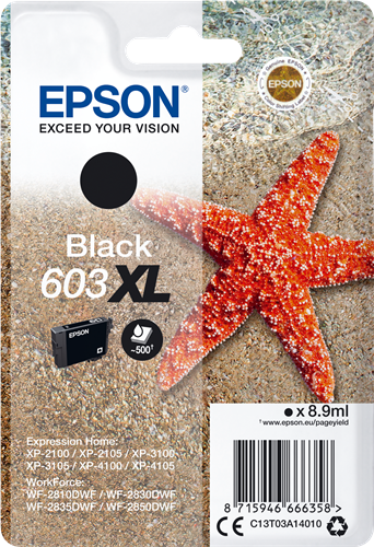 Epson| Cartuccia a getto d'inchiostro n.603 XL - Stella Marina-  Nero