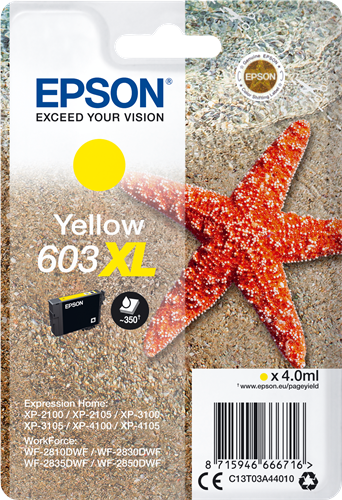 Epson| Cartuccia a getto d'inchiostro n.603 XL - Stella Marina- Giallo
