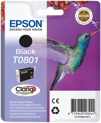 Epson| Cartuccia a getto d'inchiostro N.T0801 - Colibrì - Nero