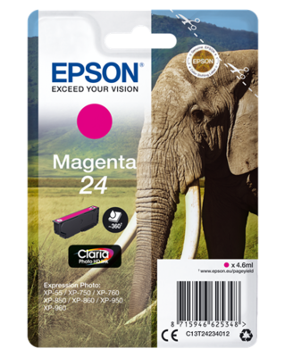 Epson| Cartuccia a getto d'inchiostro N.24- Elefante - Magenta