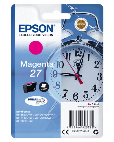 Epson| Cartuccia a getto d'inchiostro N.27- Sveglia - Magenta