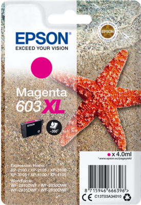 Epson| Cartuccia a getto d'inchiostro n.603 XL - Stella Marina-  Magenta
