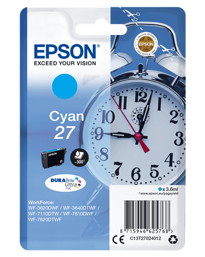 Epson| Cartuccia a getto d'inchiostro N.27- Sveglia - Ciano