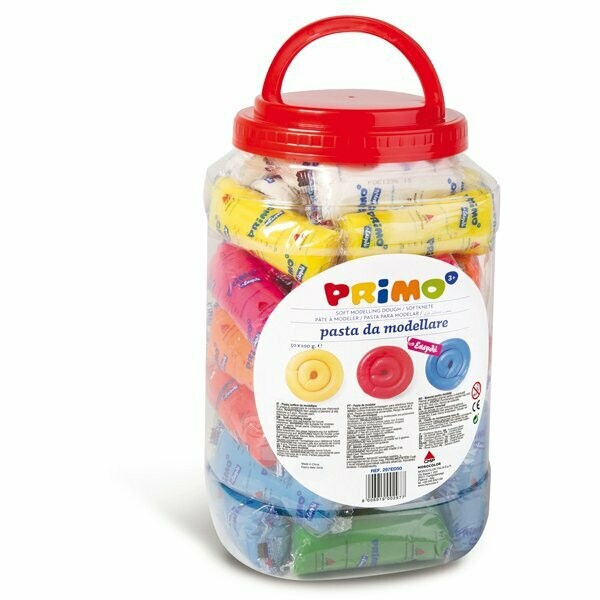 Primo| Secchiello con 50 Panetti di pasta modellabile soffice