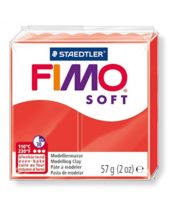 FIMO Soft Pasta Modellabile Gr. 57 - n° 24 Rosso Indiano