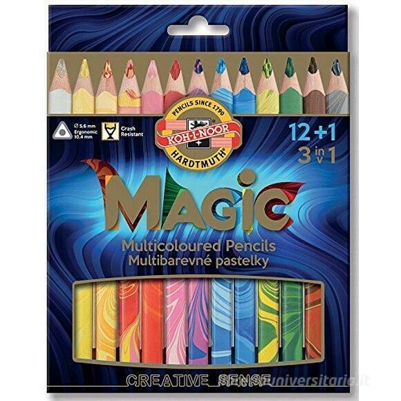 Matite Magic Triangolari Colorate - Confezione 12 Matite