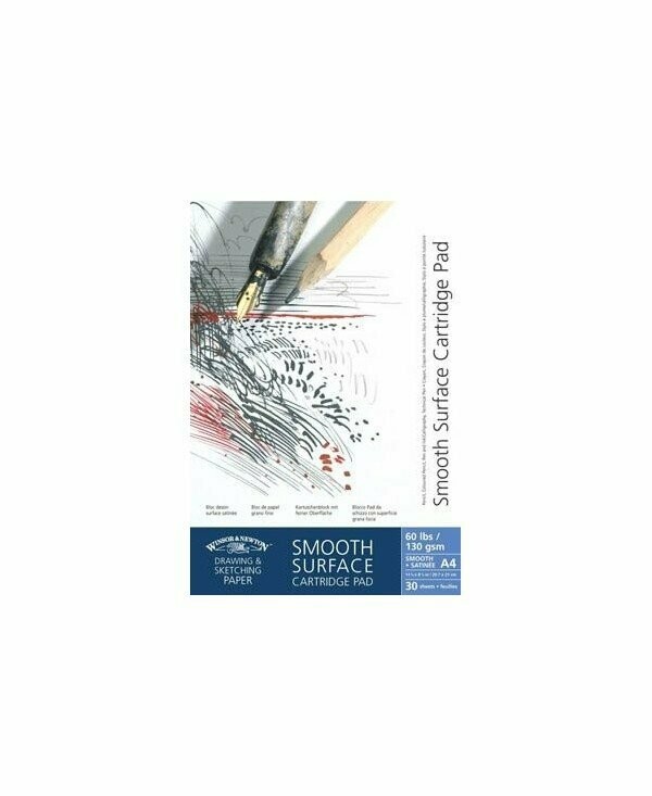 Winsor & Newton | Blocco da Schizzo Smooth Surface  -  formato A5 14.8 x 21 cm - 130 g/mq - 30 fogli