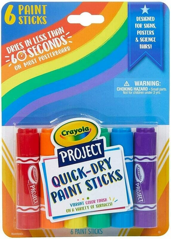 CRAYOLA | Tempere Solide ad asciugazione rapida - Confezione da 6 Pz.