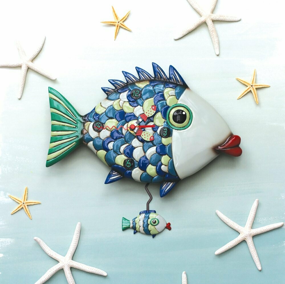 Orologio con pendolo - Pesce Blu - Allen Design