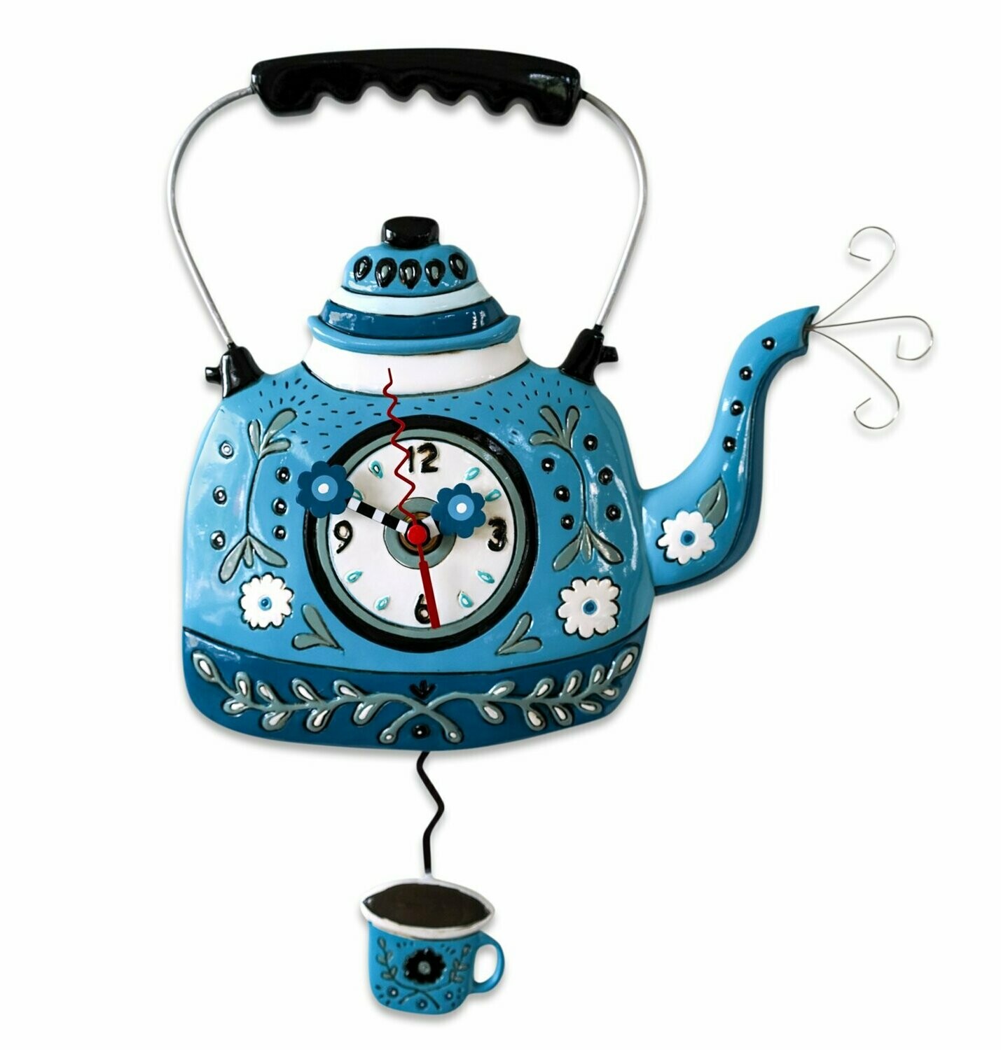 Orologio con pendolo - Kettle Tèiera Blu- Allen Design