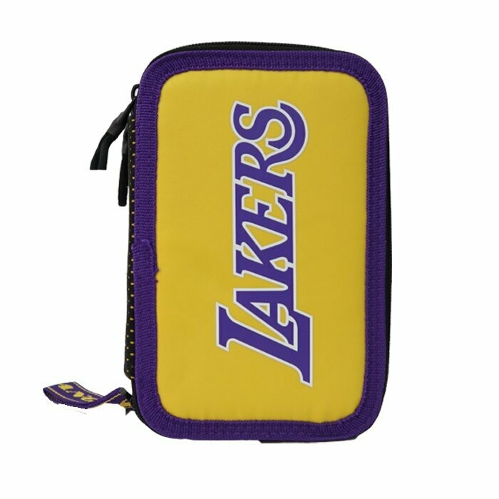 Astuccio 3 Zip NBA Lakers Completo di Colori e Accessori