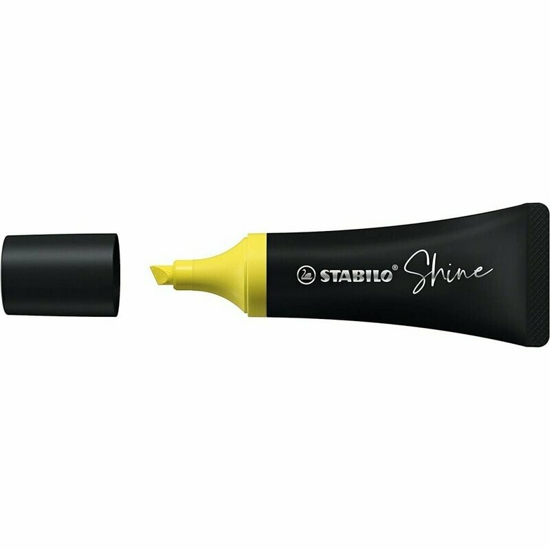 Evidenziatore Shine Tubo - Giallo - Stabilo