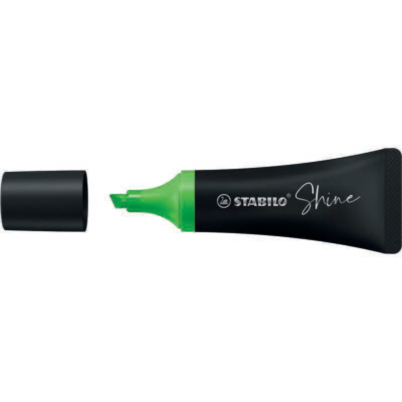 Evidenziatore Shine Tubo - Verde - Stabilo