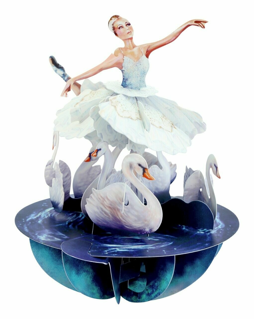 Biglietto Auguri - Lago dei Cigni  - Pirouettes Santoro