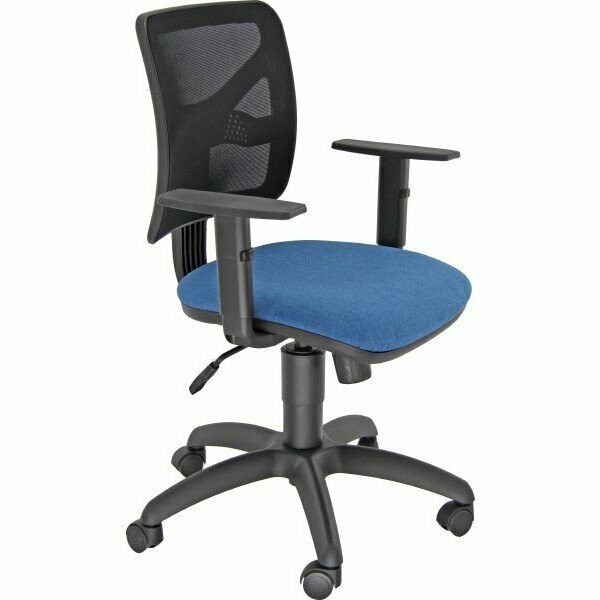 Sedia Navigator - braccioli inclusi - tessuto - sedile blu - schienale nero
