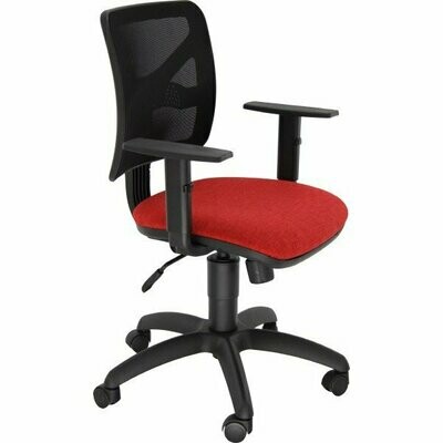 Sedia Navigator - braccioli inclusi - tessuto - sedile rosso - schienale nero