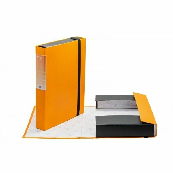 Scatola progetti con elastico Aeternum - Dorso 5 cm - 33x24 cm - giallo