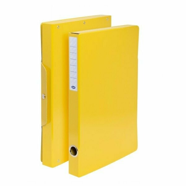 Scatola progetti con bottone - Dorso 3 cm - 35x25 cm - giallo Scatola progetti con bottone - Dorso 3 cm - 35x25 cm - giallo