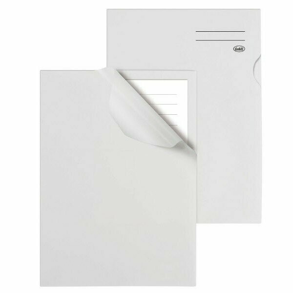 Buste a L per documenti riservati - polipropilene - 30x22 cm - goffrate - bianco