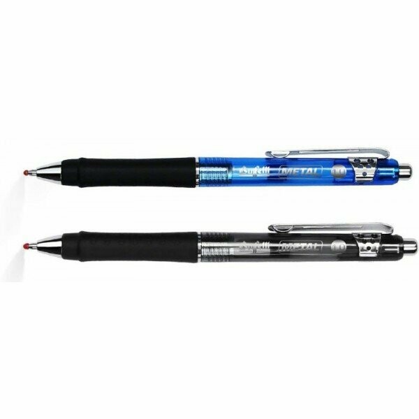 Penna a sfera a scatto Metal - punta media - colore nero