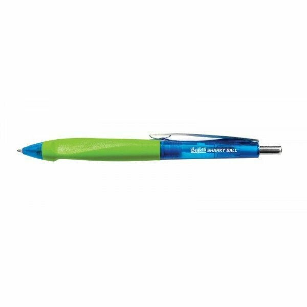 Penna a sfera a scatto Sharky - tratto 0.7 mm - blu