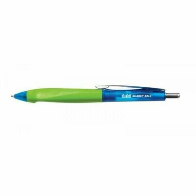 Penna a sfera a scatto Sharky - tratto 0.7 mm - blu