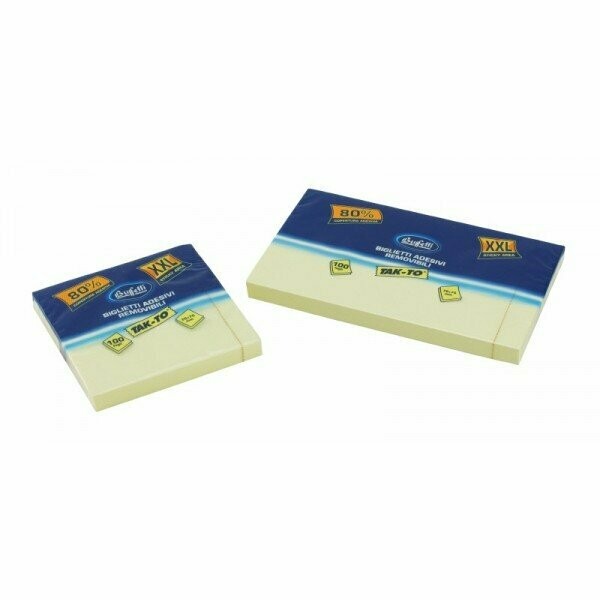 Foglietti Super adesivi riposizionabili - 75x75 mm - giallo