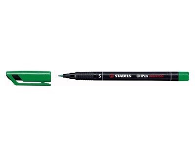 Marcatore - STABILO OHPen universal Permanente - Tratto Superfine (0,4 mm) - Verde