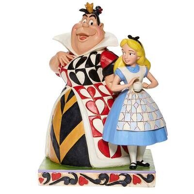 Statuina Alice e Regina di Cuori 21 cm  |  Disney Traditions