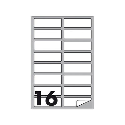 Etichette multifunzione - conf. 100 fogli - f.to 99,1x34 mm - angoli arrotondati con margine - n. etichette per foglio 16