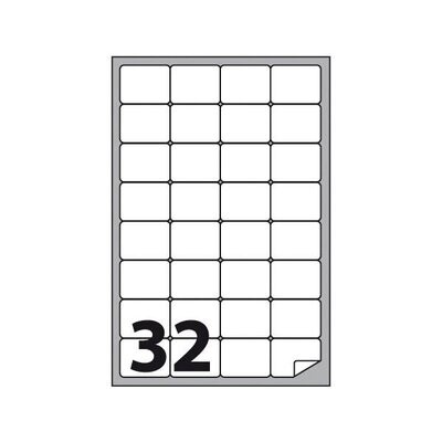 Etichette multifunzione - conf. 100 fogli - f.to 47,5x35 mm- angoli arrotondati con margine - n. etichette per foglio 32