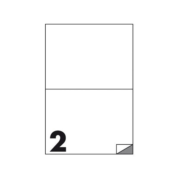 Etichette multifunzione - conf. 100 fogli - f.to 210x148,5 mm - angoli vivi senza margine - n. etichette per foglio 2